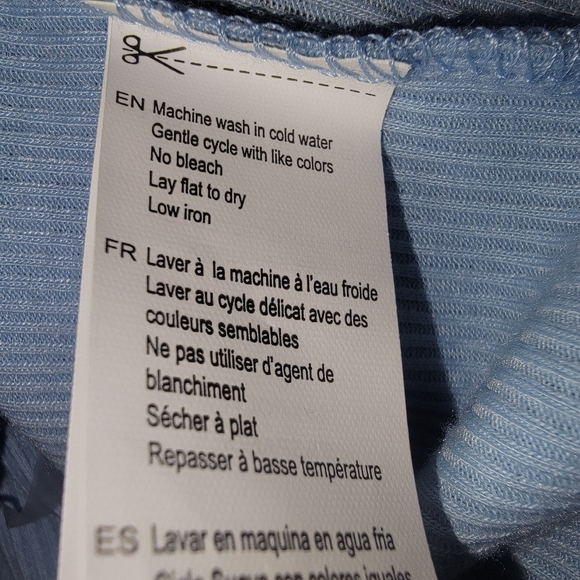 Birch and stone Blue Ribbed Tank Keyhole Women's Sz M spring summer - Picture 7 of 8